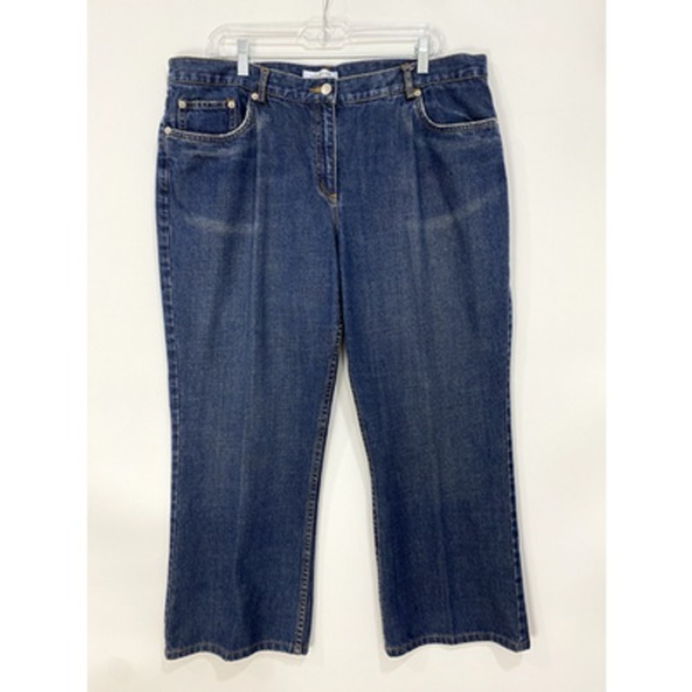 Isaac Mizrahi Women's Jeans Size 18 Blue Ankle Stretch Comfort Casual‎ Wear